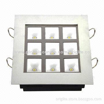 LED Grid Light, 9W, 150x150mm, Samsung Chip, Lifud Power, PMMA Diffuser, 95m/W, CE Listed, 855LM